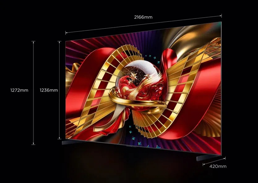 Kích thước lắp đặt Tivi TCL 98Inch SQD-Mini LED 98C8L